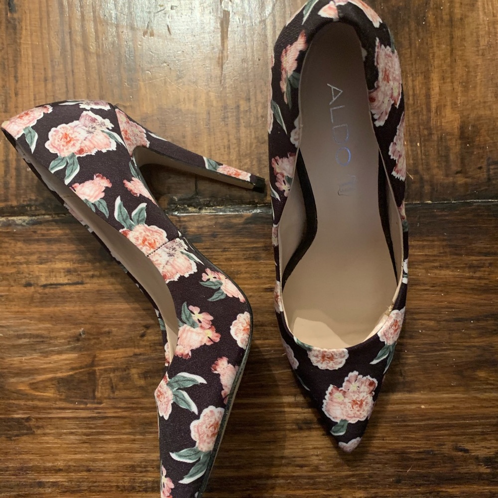 Floral Print Aldo Heels
